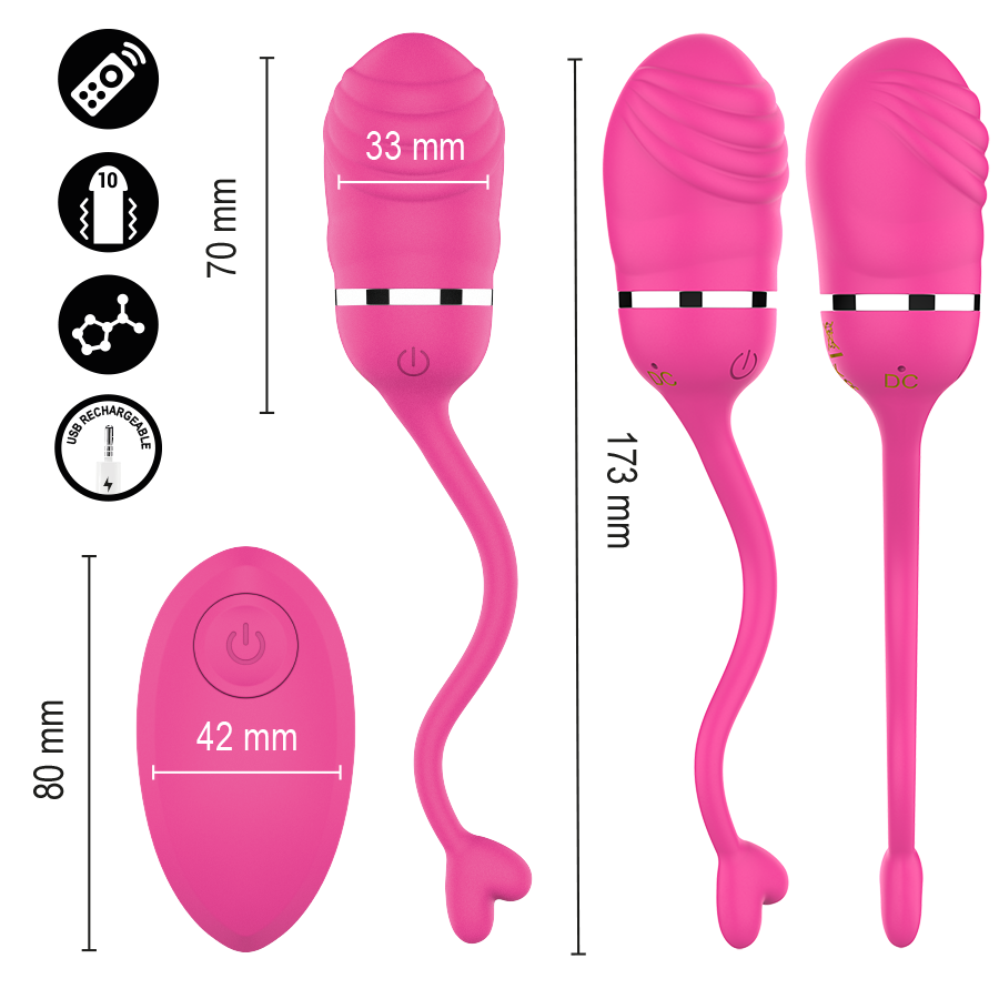 INTENSE REMOTE CONTROL – Intense - Sookie Ovo Vibratório Com Controle Remoto Rosa - Image 5