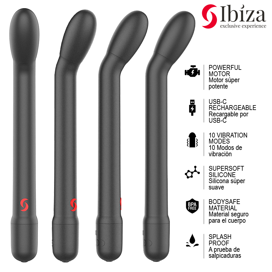 IBIZA TECHNOLOGY – Ibiza - Vibrador De Ponto G Preto Com Vibração - Image 4