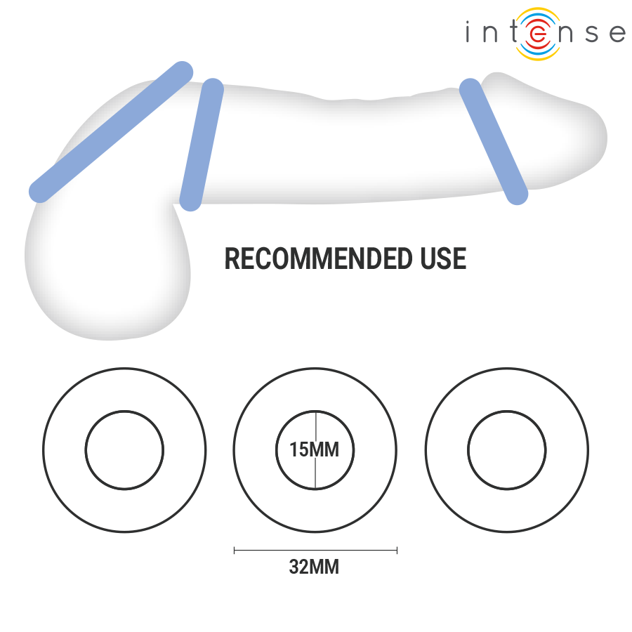 INTENSE FOR HIM – Intense - Conjunto De 3 Anéis Penianos Em Cores Variadas - Image 3