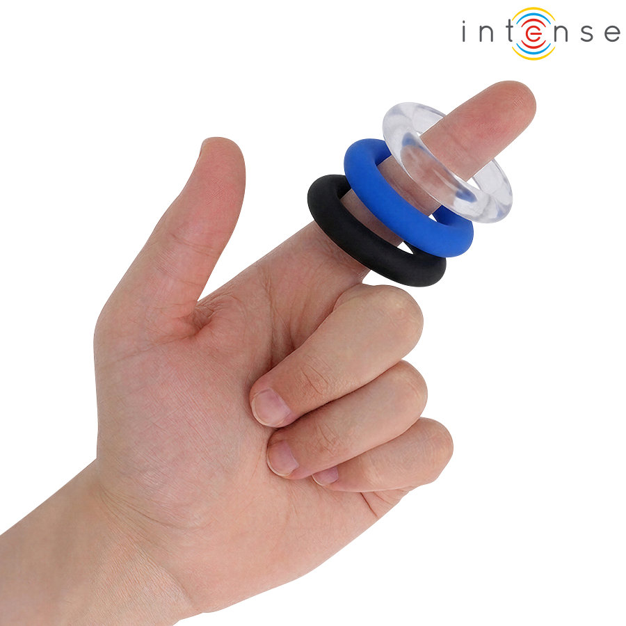 INTENSE FOR HIM – Intense - Conjunto De 3 Anéis Penianos Em Cores Variadas - Image 2
