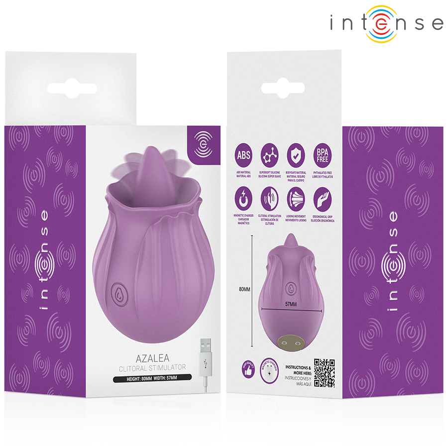 INTENSE HIGH TECH – Intense - Azalea Estimulante Clitóris Flor 10 Vibrações Roxo - Image 6