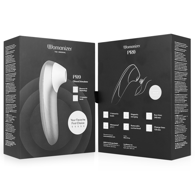 WOMANIZER – Pro Vibrant Clitorial Stimulator Cinza Prateado - Image 7