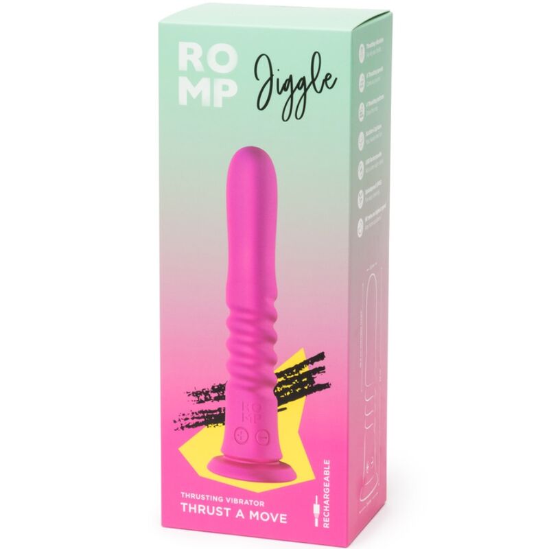 ROMP – Jiggle Vibrador Com Movimentos Para Cima E Para Baixo Com Ventosa Rosa - Image 8