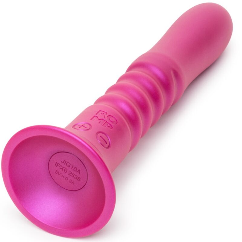ROMP – Jiggle Vibrador Com Movimentos Para Cima E Para Baixo Com Ventosa Rosa - Image 2