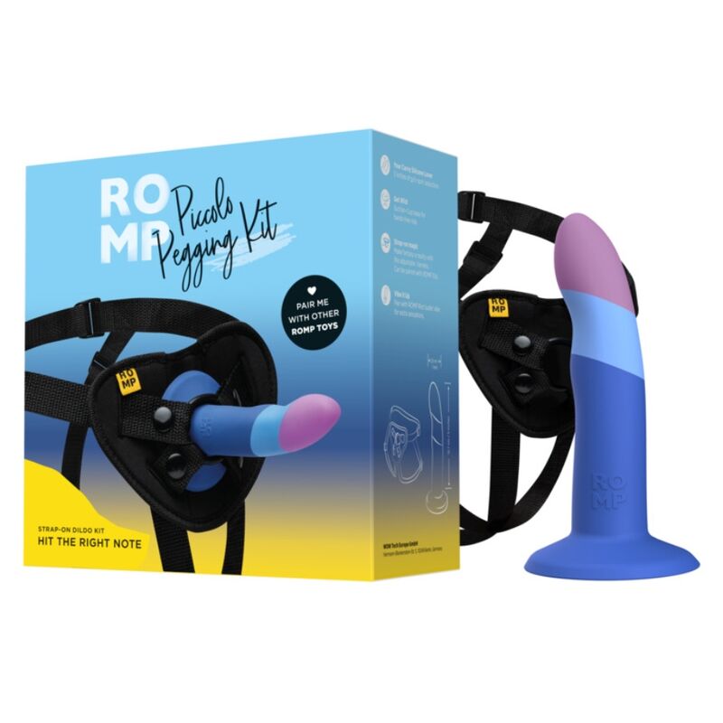 ROMP – Piccolo Dildo De Silicone Com Ventosa Tricolorida 14 Cm - Image 5
