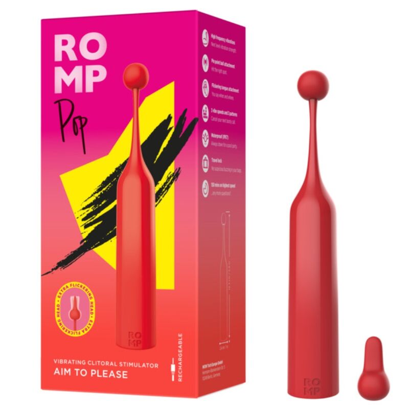 ROMP – Pop Estimulador Clitorial De Alta Frequência Vermelho - Image 8