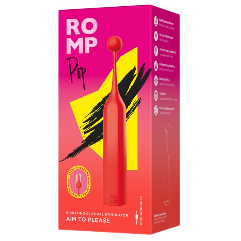 ROMP – Pop Estimulador Clitorial De Alta Frequência Vermelho - Image 9