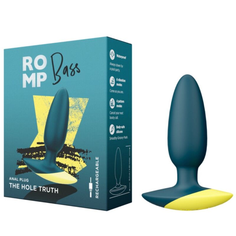 ROMP – Bass Vibrador Anal Plug 10 Cm Verde - Image 5