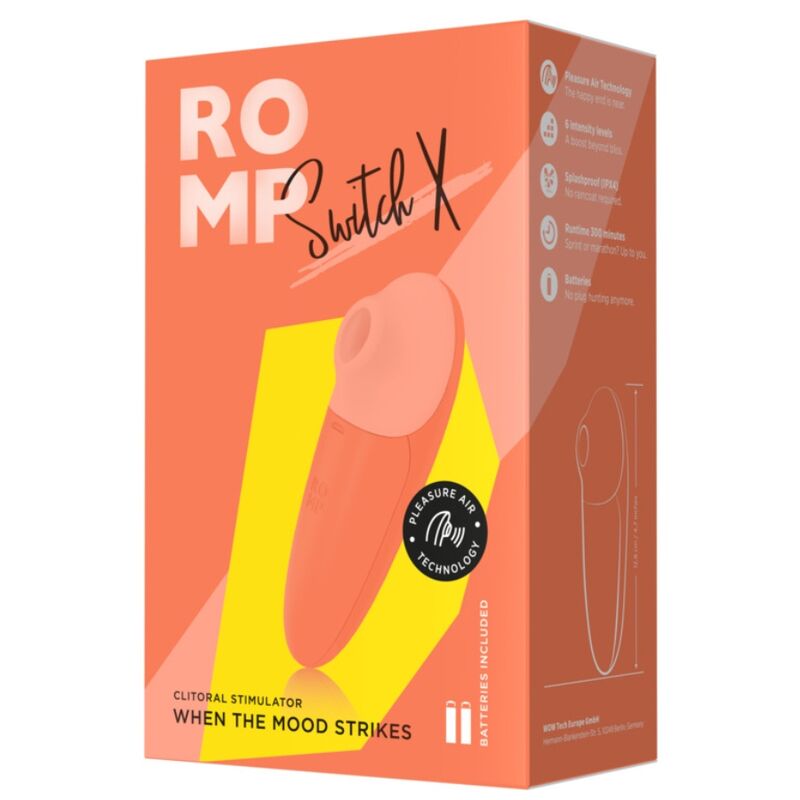 ROMP – Switch X Estimulador Clitorial 6 Níveis Laranja - Image 4