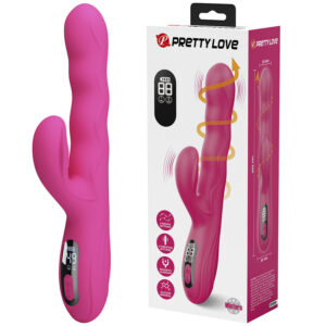 HIGH TECH – Pretty Love - Vibrador Coelho Multifuncional De Inverno Com Display De Led Rosa