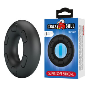 CRAZY BULL – Anel Peniano De Silicone Super Macio Bertram Preto