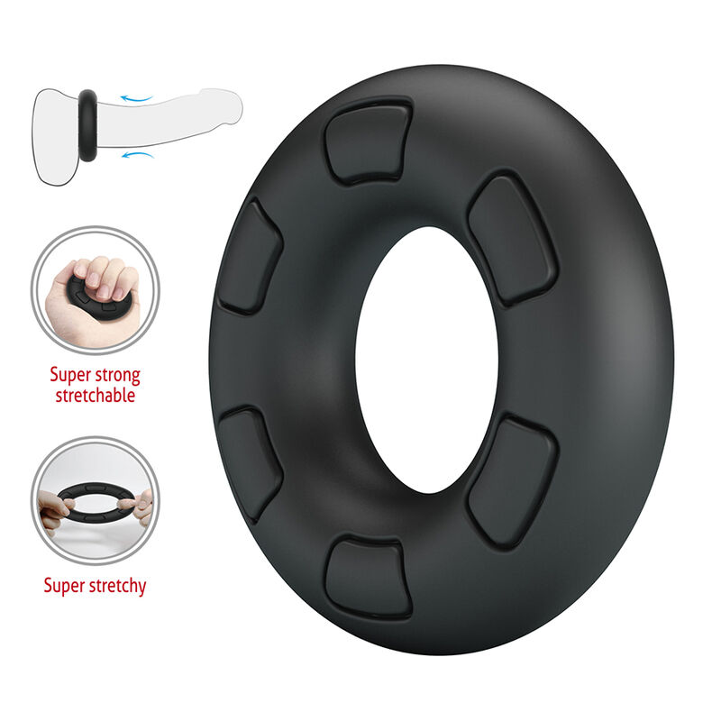 CRAZY BULL – Anel Peniano De Silicone Super Macio Bertram Preto - Image 6