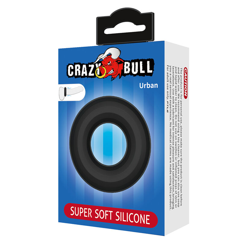 CRAZY BULL – Anel Peniano De Silicone Super Macio Urbano Preto - Image 7