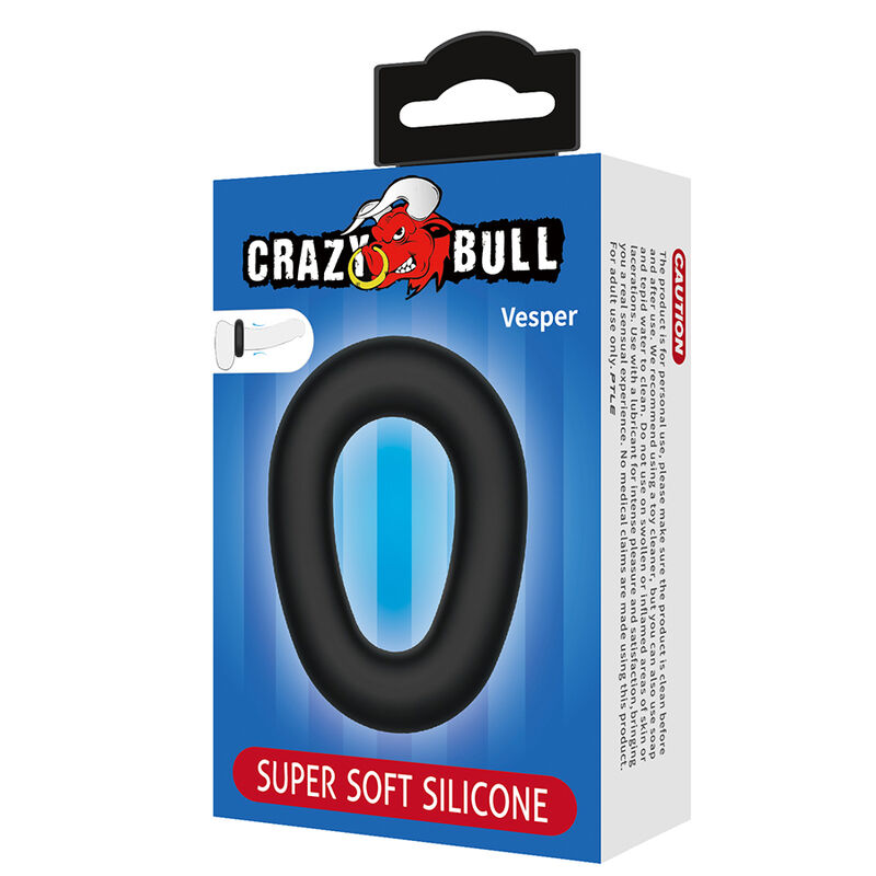 CRAZY BULL – Anel Peniano De Silicone Super Macio Vesper Preto - Image 7