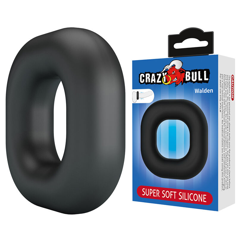 CRAZY BULL – Anel Peniano De Silicone Super Macio Walden Preto