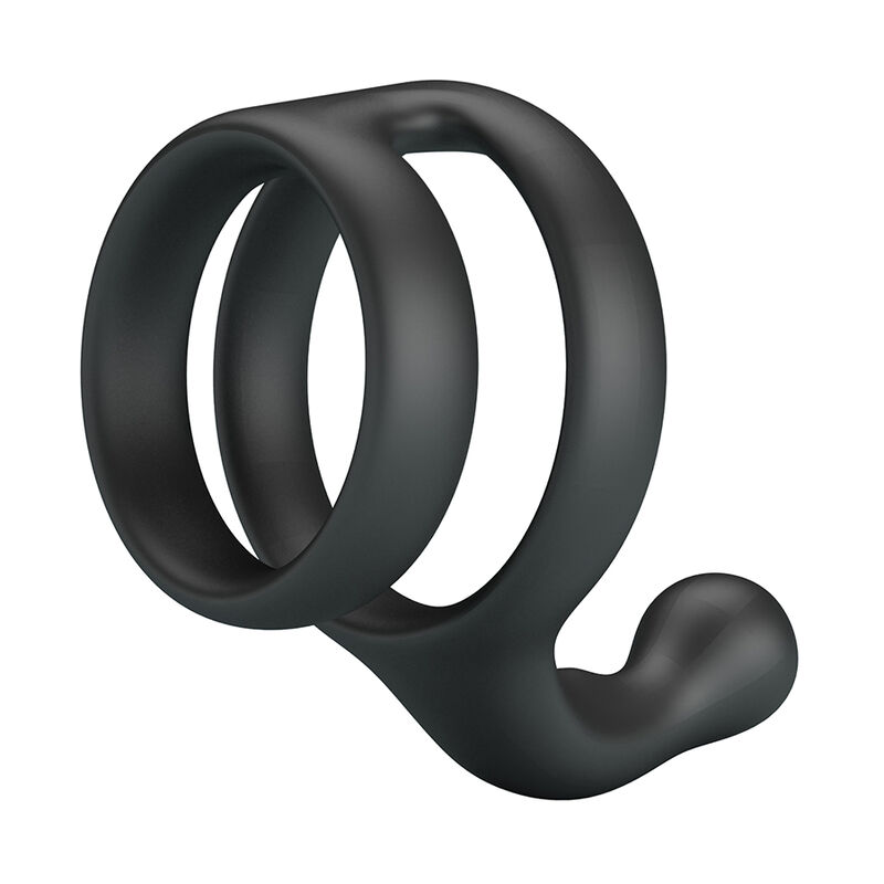 CRAZY BULL – Anel Duplo Para Pênis E Testículos Yancy Preto
