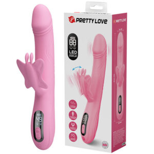 HIGH TECH – Pretty Love - Vibrador Bella Rabbit Com Estimulação De Borboleta E Led Rosa