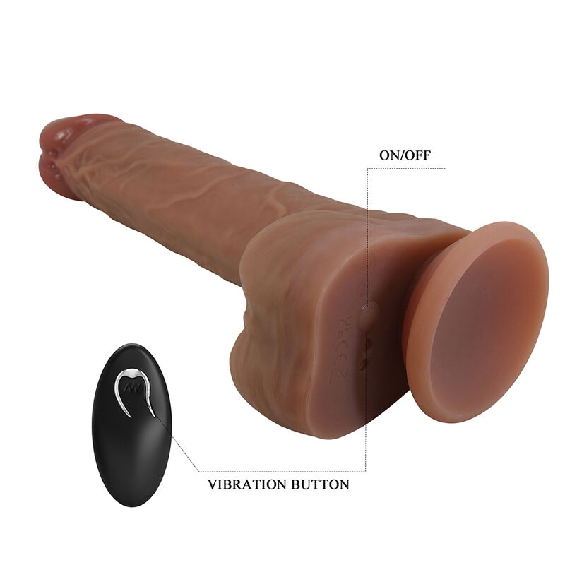 REMOTE CONTROL – Pretty Love - Jonathan Vibrador Realista Com Controle Remoto - Marrom - Image 3