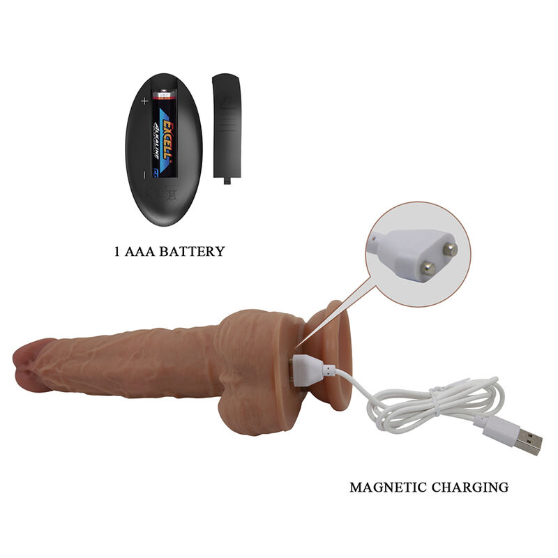 REMOTE CONTROL – Pretty Love - Jonathan Vibrador Realista Com Controle Remoto - Marrom - Image 7