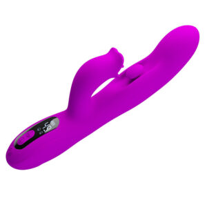 HIGH TECH – Pretty Love - Vibrador Oscilativo Yalanda Rabbit Com Display De Led Roxo