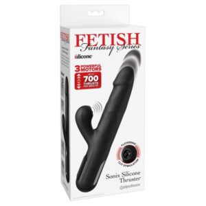 FETISH FANTASY SERIES – Vibrador Coelho De Silicone Sonix Preto