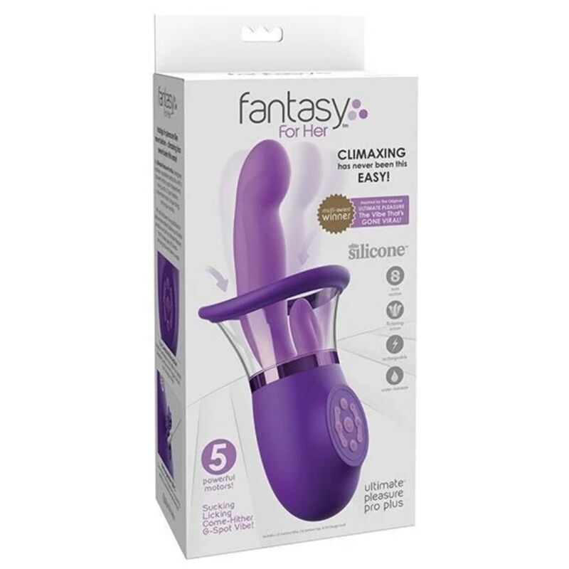 FANTASY FOR HER – Vibrador Rabbit Pro Plus Ultimate Pleasure Roxo 20,3 Cm - Image 5