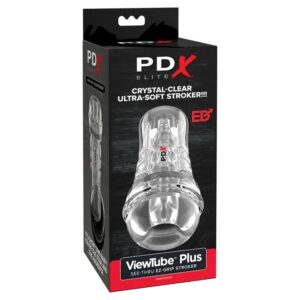 PDX ELITE – Viewtube Plus Stroker Transparente Com Aderência Fácil E Versátil 21 Cm