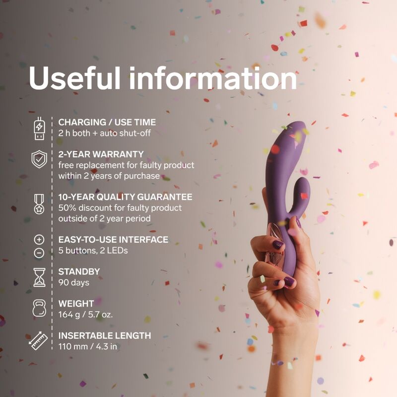 LELO – Ina Thrust Rabbit Vibrador De Empurra Roxo - Image 9