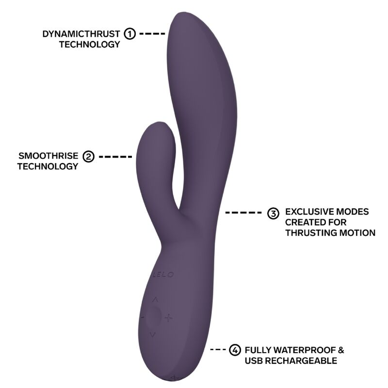 LELO – Ina Thrust Rabbit Vibrador De Empurra Roxo - Image 6