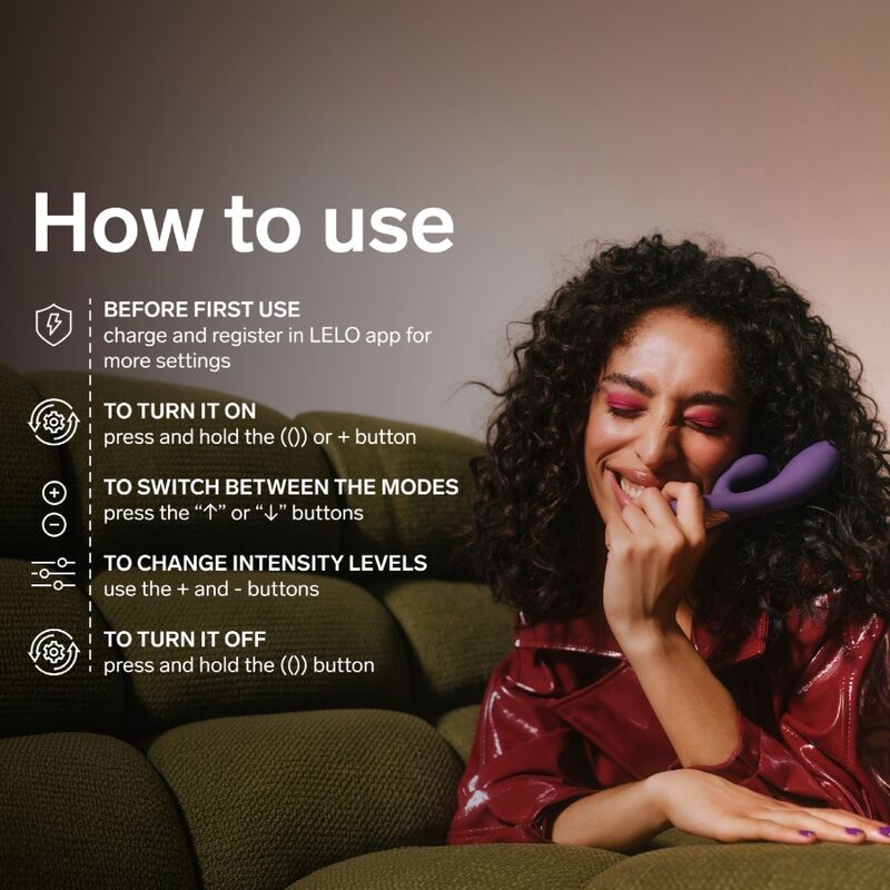 LELO – Ina Thrust Rabbit Vibrador De Empurra Roxo - Image 7