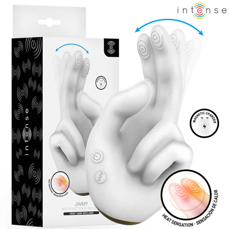 INTENSE HIGH TECH – Intense - Jimmy Estimulador Multifuncional Em Formato De Mão Com Vibração E Calor