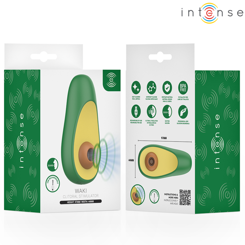 INTENSE FUN TOYS – Intense - Waki Abacate Estimulador De Sucção Clitorial - Image 9