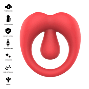 INTENSE FOR HIM – Intense - Russell Anillo Vibrador Con Estimulación De Clítoris Rojo