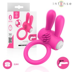 INTENSE FOR HIM – Intense - Anel Peniano Vibratório Hopps Com Estimulação Clitórica Rosa
