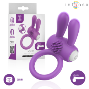 INTENSE FOR HIM – Intense - Anel Peniano Vibratório Hopps Com Estimulação Clitórica Roxo