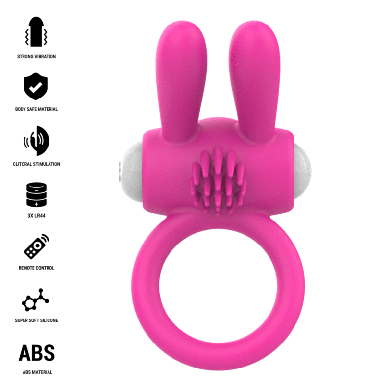 INTENSE FOR HIM – Intense - Anel Peniano Vibratório Hopps Com Estimulação Clitórica Rosa - Image 2