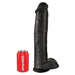 Fotografia do Dildo Realista com Testículos 38 cm Preto