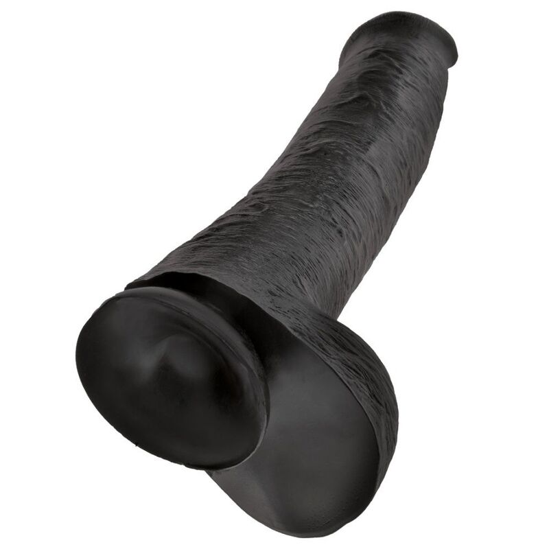 Dildo Realista com Testículos 38 cm Preto - Image 3