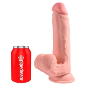 Fotografia do Dildo Realista de Tripla Densidade com Testículos Móveis 23 cm Cor de Carne