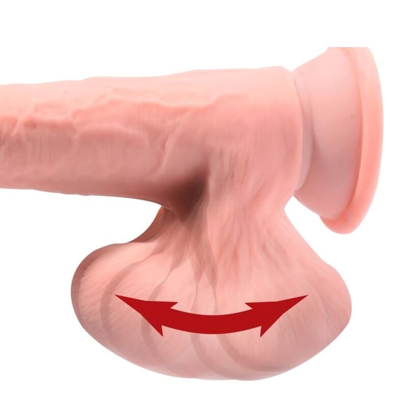 King Cock Plus - Dildo Realista de Tripla Densidade com Testículos Móveis 23 cm Cor de Carne - Image 3