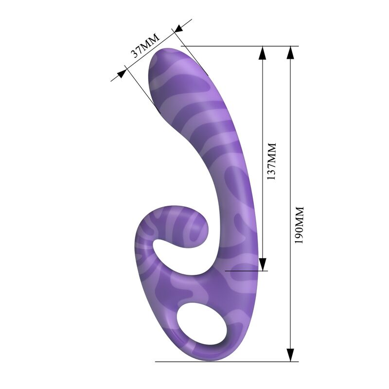 HIGH TECH – Pretty Love - Summer Vibrador De Duas Pontas Com Alça 19 Cm Ø 3,5 Cm Roxo - Image 7
