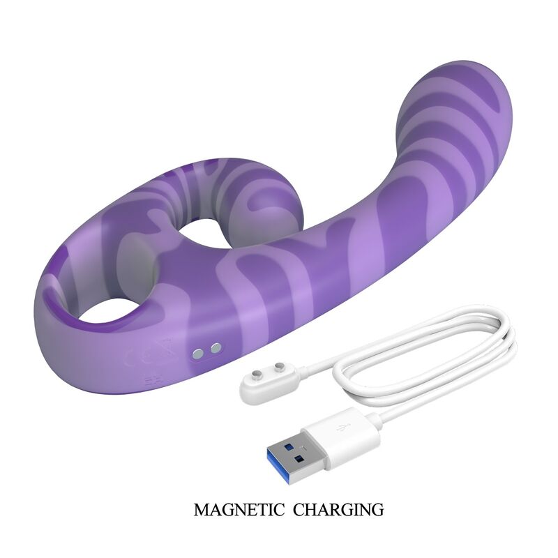 HIGH TECH – Pretty Love - Summer Vibrador De Duas Pontas Com Alça 19 Cm Ø 3,5 Cm Roxo - Image 8