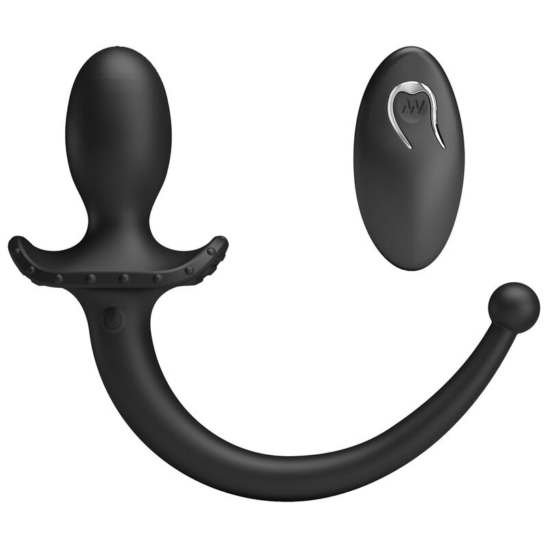 MR PLAY – Vibrador Anal E Períneo Com Controle Remoto Sem Fio, Preto