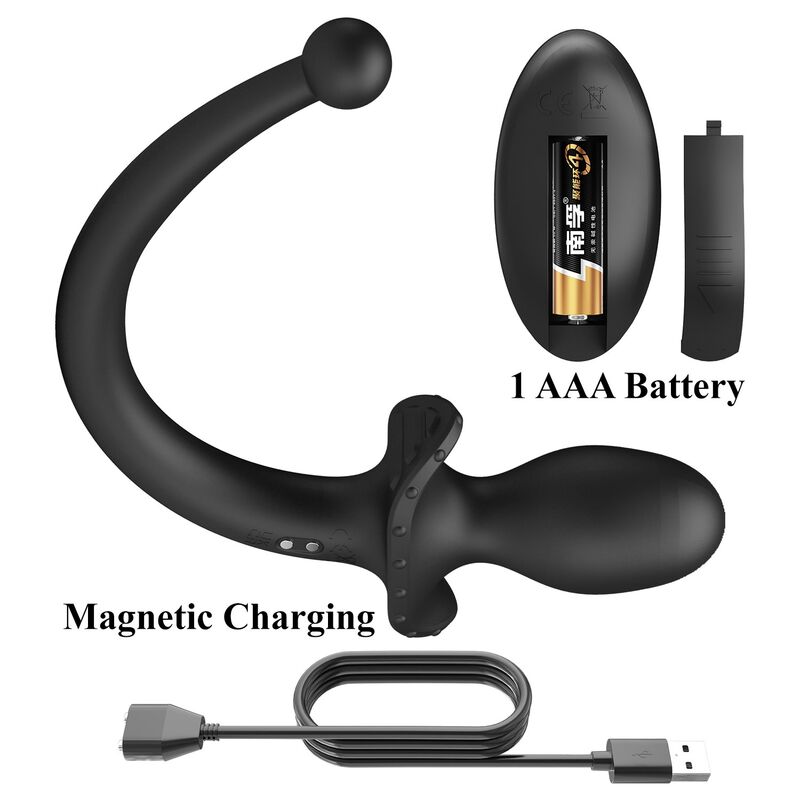 MR PLAY – Vibrador Anal E Períneo Com Controle Remoto Sem Fio, Preto - Image 8