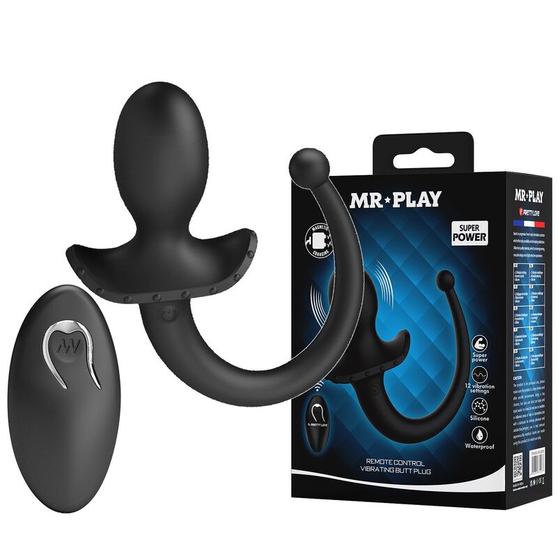 MR PLAY – Vibrador Anal E Períneo Com Controle Remoto Sem Fio, Preto - Image 10