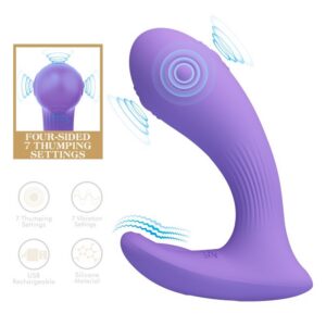 HIGH TECH – Pretty Love - Vibrador De Dupla Estimulação Recarregável Andromeda Roxo