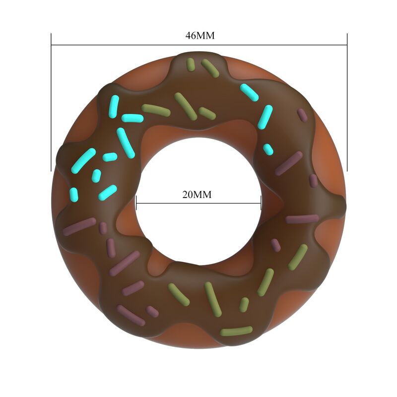 FOR HIM – Pretty Love - Anel De Pênis Super Donut Marrom - Image 6