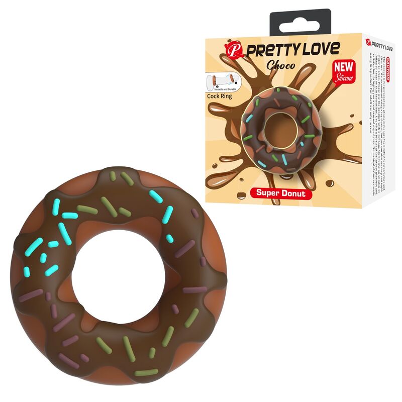 FOR HIM – Pretty Love - Anel De Pênis Super Donut Marrom - Image 2