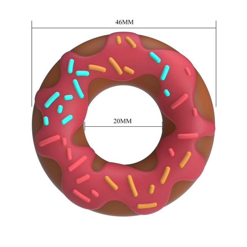 FOR HIM – Pretty Love - Anel Peniano Super Donut Rosa - Image 6