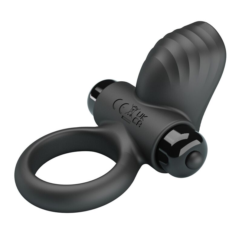 FOR HIM – Pretty Love - Anel Vibratório Para Pênis Adrien Com 10 Funções - Preto - Image 7